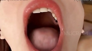 POV petite stepsister swallowing cum after class - @lynnscreamreal