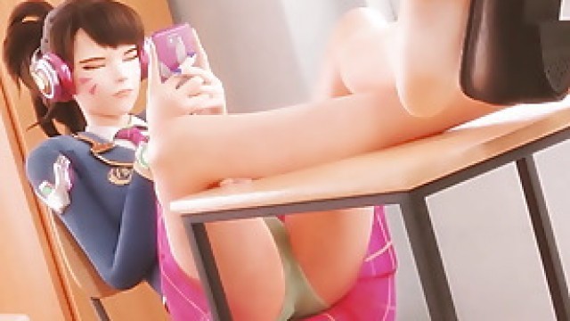 【ONE-3D】守望先锋 Dva 宋哈娜 制服 美腿 脚 口罩 机甲 性爱动画