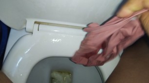 Pissing then cum on my hobby girlfriend sexy  panty