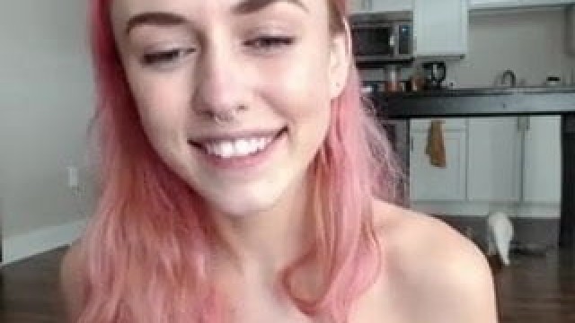 Super cute girl with gape pussy fuck toy
