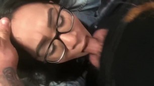 Bespectacled Mixed Slut Recieving A Facial For Her Efforts!!