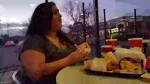 BBW Layla public stuffing