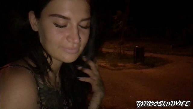 A stranger recognized me on the street and offered to do a blowjob&period; I agreed and swallowed his cum&period; TATTOOSLUTWIFE