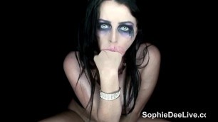 Spooky slut Sophie Dee is a freaky Halloween trick&excl;