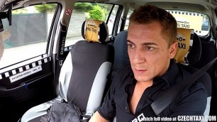 Czech Blonde Rides Taxi Driver in the Backseat