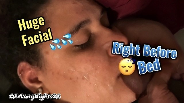 She was to Tired to Suck my Dick so I used her Lips and Gave her a Huge Facial!! [FULL Video on ONLY